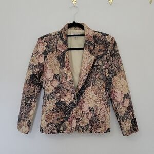 Talbots Floral Patterned Blazer, Size 4